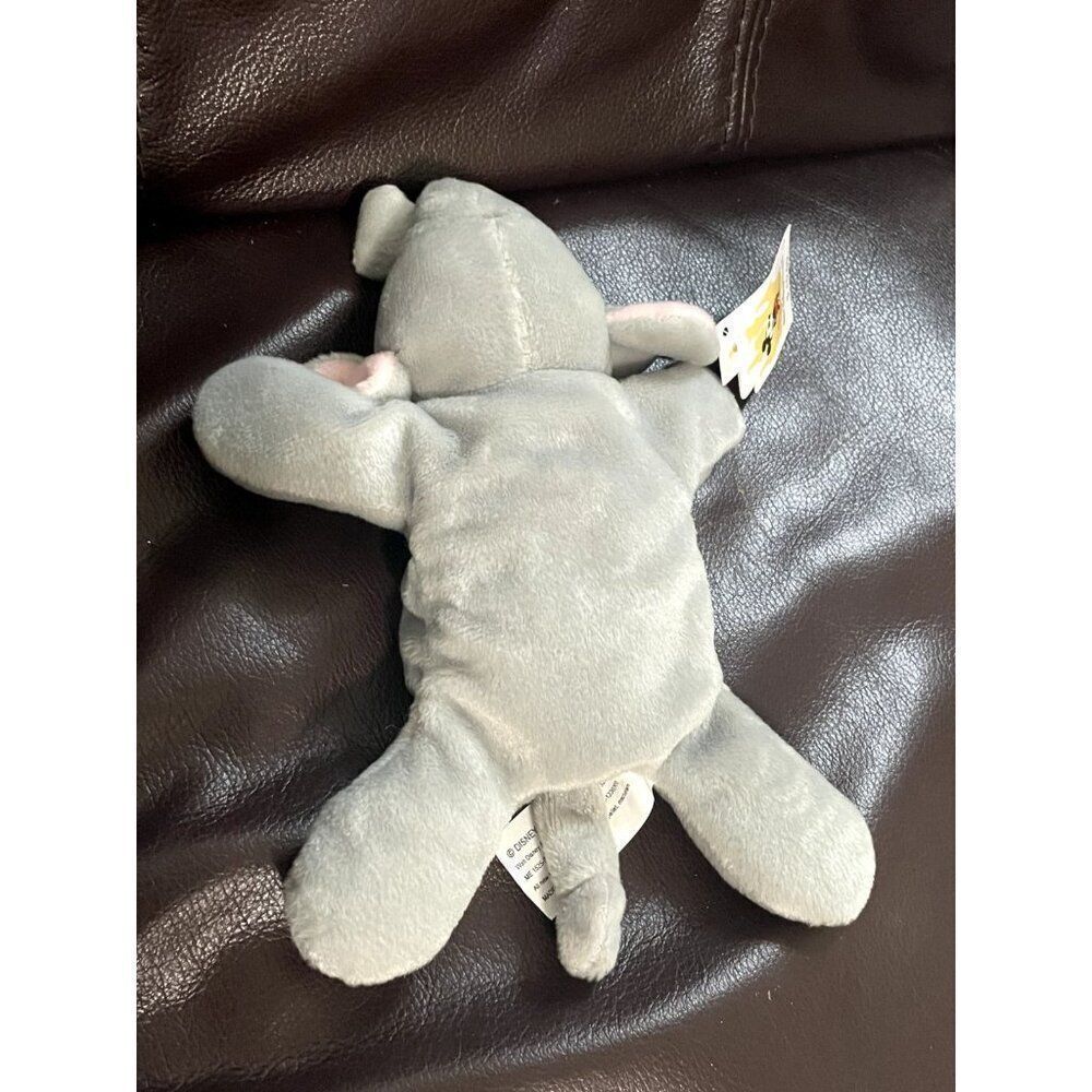 VINTAGE DISNEY ANIMAL KINGDOM ELEPHANT MINI BEAN BAG PLUSH TOY DOLL 10" NEW - Picture 9 of 10